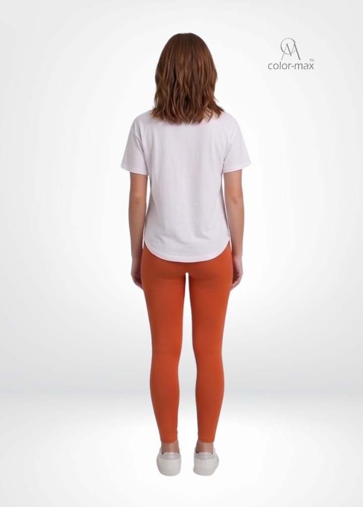 LIGHT RUST - Premium Cotton Lycra Ankle Leggings - Hover